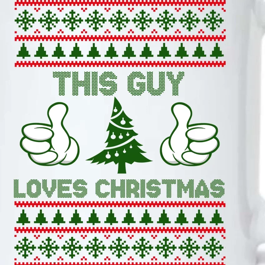 This Guy Loves Christmas Ugly Christmas Sweater Black Color Changing Mug