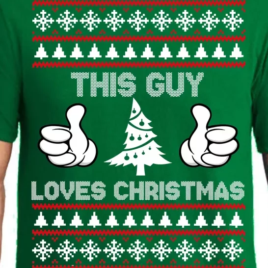 This Guy Loves Christmas Ugly Christmas Sweater Pajama Set