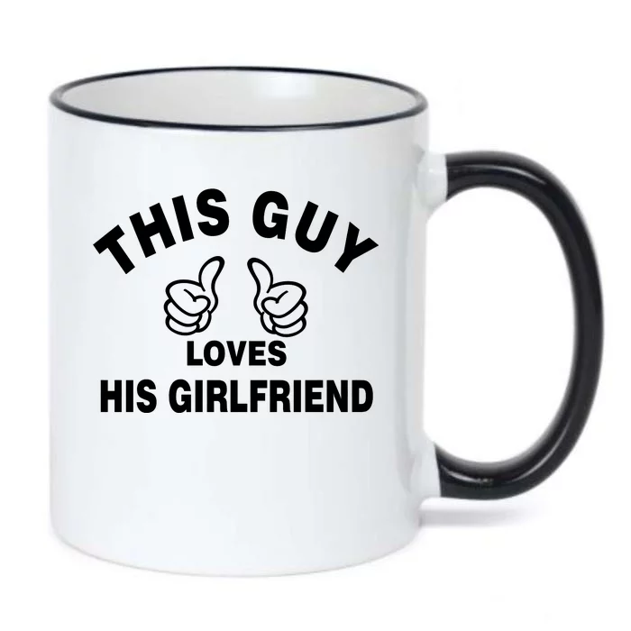 This Guy Loves His Girlfriend Black Color Changing Mug