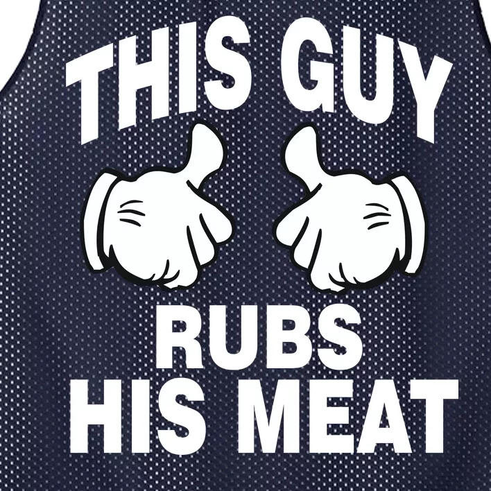 This Guy Rubs His Meat Mesh Reversible Basketball Jersey Tank