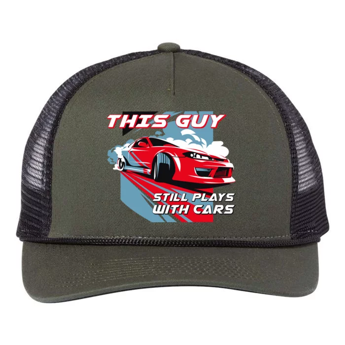 This Guy Still Plays With Cars Retro Rope Trucker Hat Cap