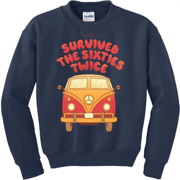 This Guy Survived The Sixties Twice Kids Sweatshirt