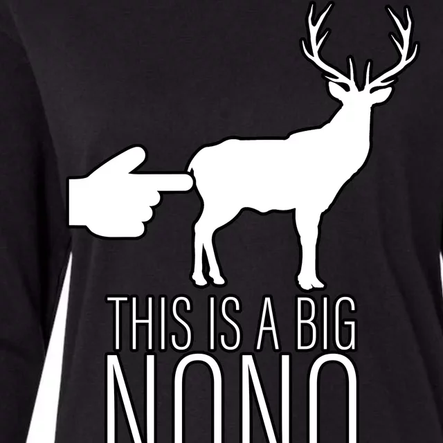 This Is A Big NO NO Don't Touch The Animals Womens Cotton Relaxed Long Sleeve T-Shirt