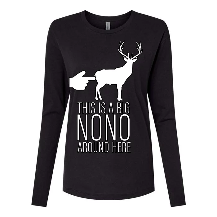 This Is A Big NO NO Don't Touch The Animals Womens Cotton Relaxed Long Sleeve T-Shirt