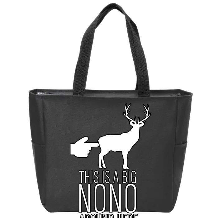 This Is A Big NO NO Don't Touch The Animals Zip Tote Bag