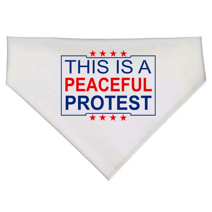 This Is A Peaceful Protest Pro Trump USA-Made Doggie Bandana