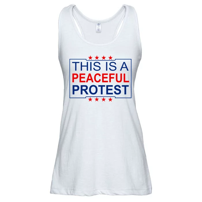 This Is A Peaceful Protest Pro Trump Ladies Essential Flowy Tank