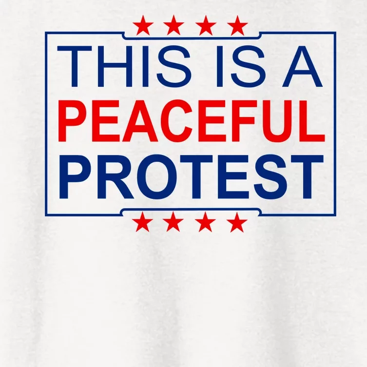 This Is A Peaceful Protest Pro Trump Women's Crop Top Tee