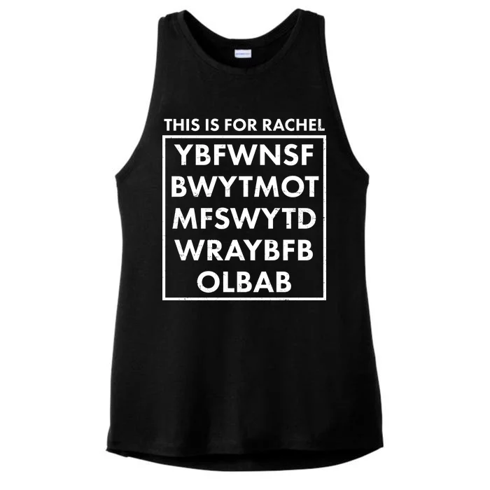 This Is For Rachel Voicemail Meme Ladies Tri-Blend Wicking Tank