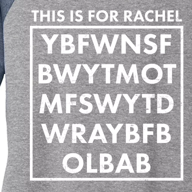 This Is For Rachel Voicemail Meme Women's Tri-Blend 3/4-Sleeve Raglan Shirt