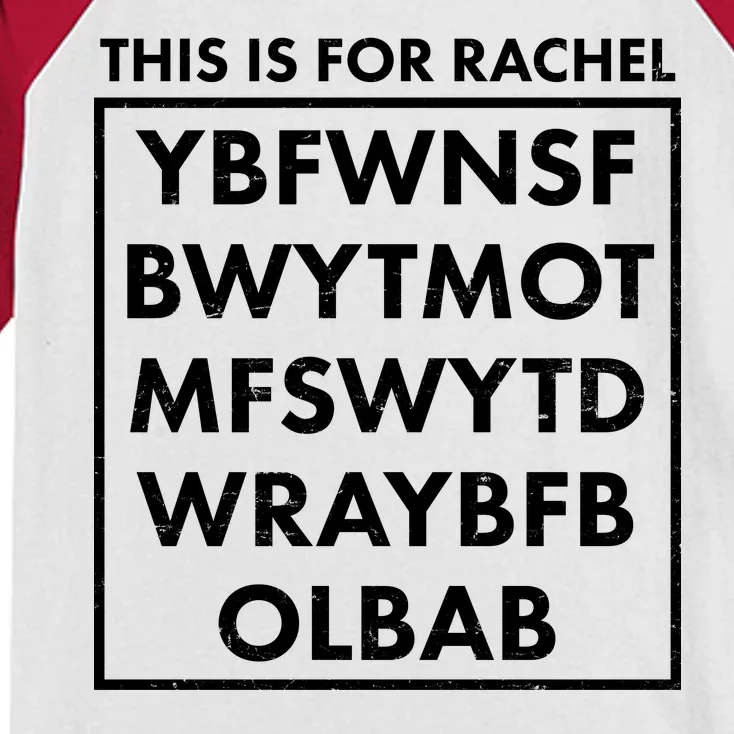 This Is For Rachel Voicemail Meme Kids Colorblock Raglan Jersey