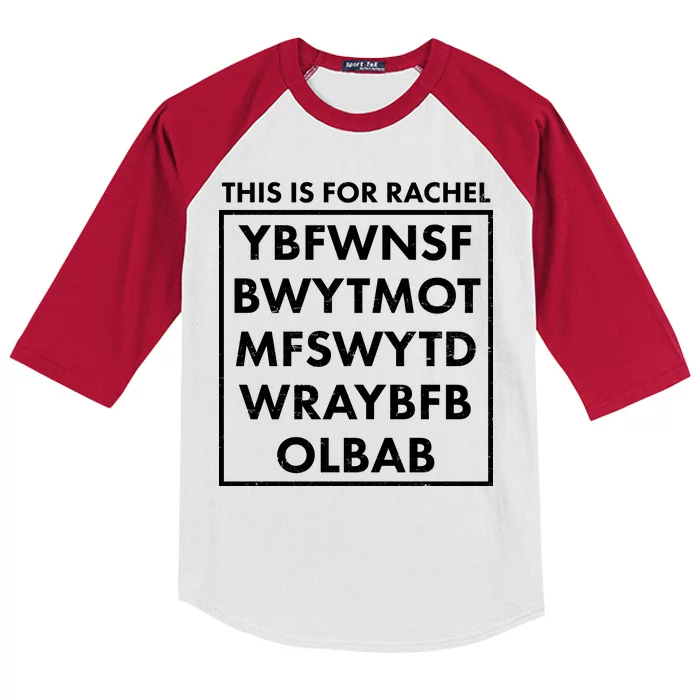 This Is For Rachel Voicemail Meme Kids Colorblock Raglan Jersey