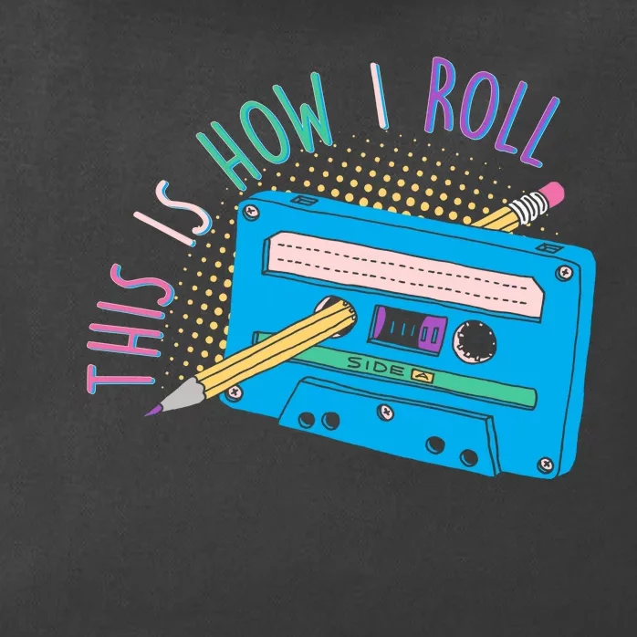 This is How I Roll Cassette Tape Retro 80s Zip Tote Bag