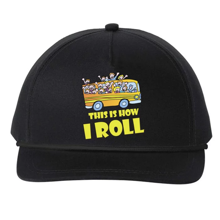 This is How I Roll School Bus Snapback Five-Panel Rope Hat