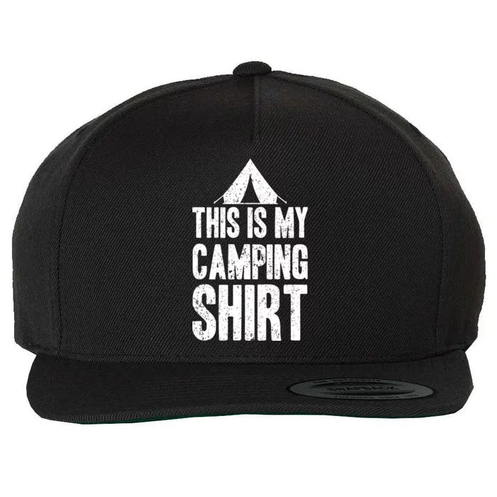 This Is My Camping Wool Snapback Cap