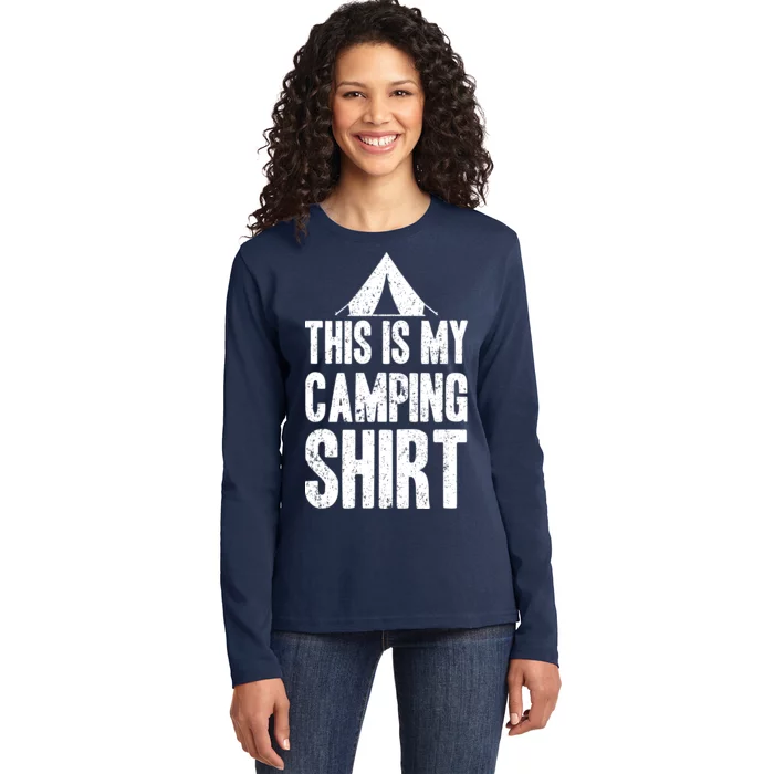 This Is My Camping Ladies Long Sleeve Shirt