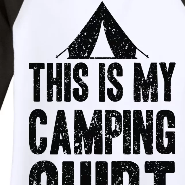 This Is My Camping Women's Tri-Blend 3/4-Sleeve Raglan Shirt