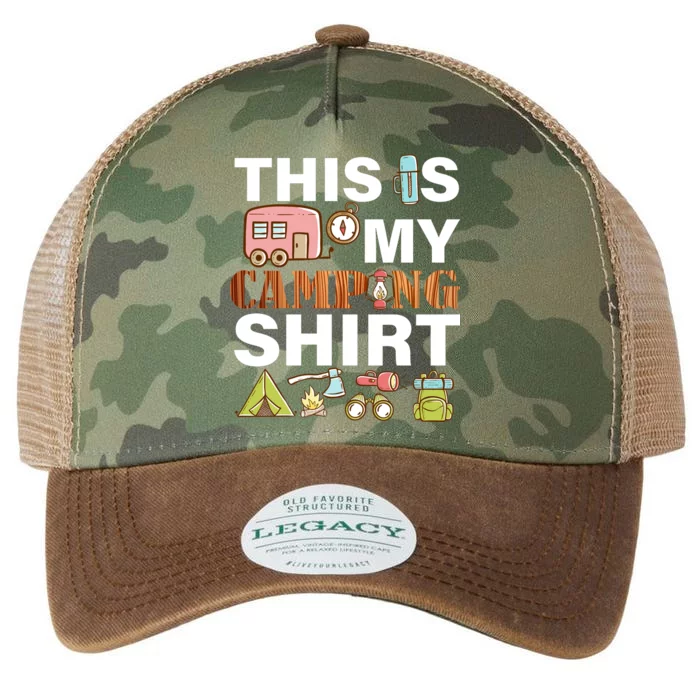 This Is My Camping Funny Legacy Tie Dye Trucker Hat