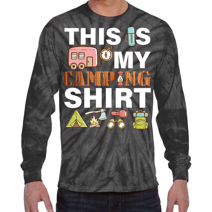 This Is My Camping Funny Tie-Dye Long Sleeve Shirt