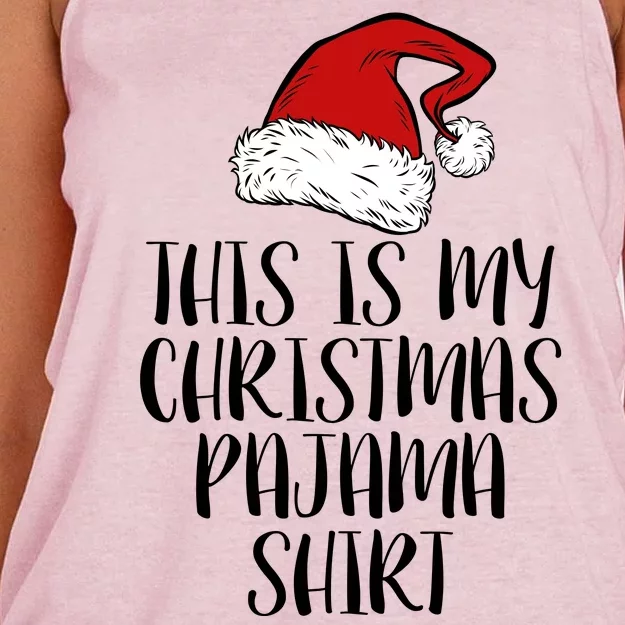 This Is My Christmas Pajama Women's Knotted Racerback Tank