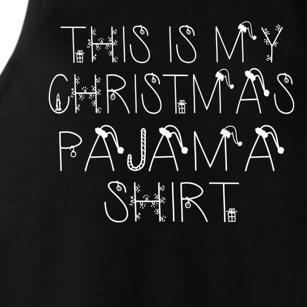 This Is My Christmas Pajama Shirt Funny Ladies Tri-Blend Wicking Tank