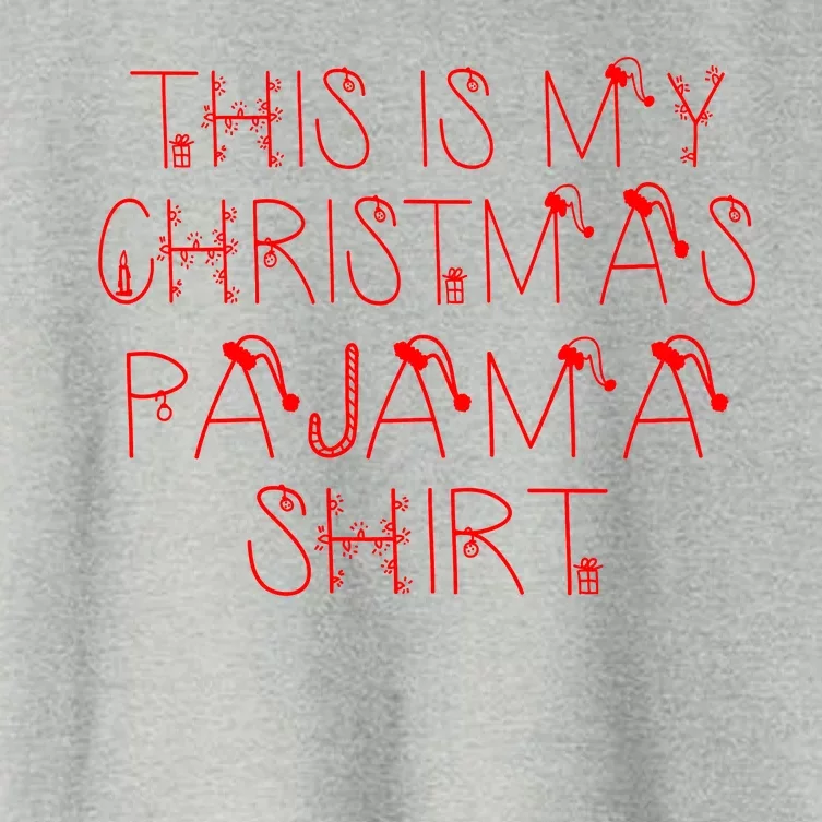 This Is My Christmas Pajama Shirt Funny Women's Crop Top Tee