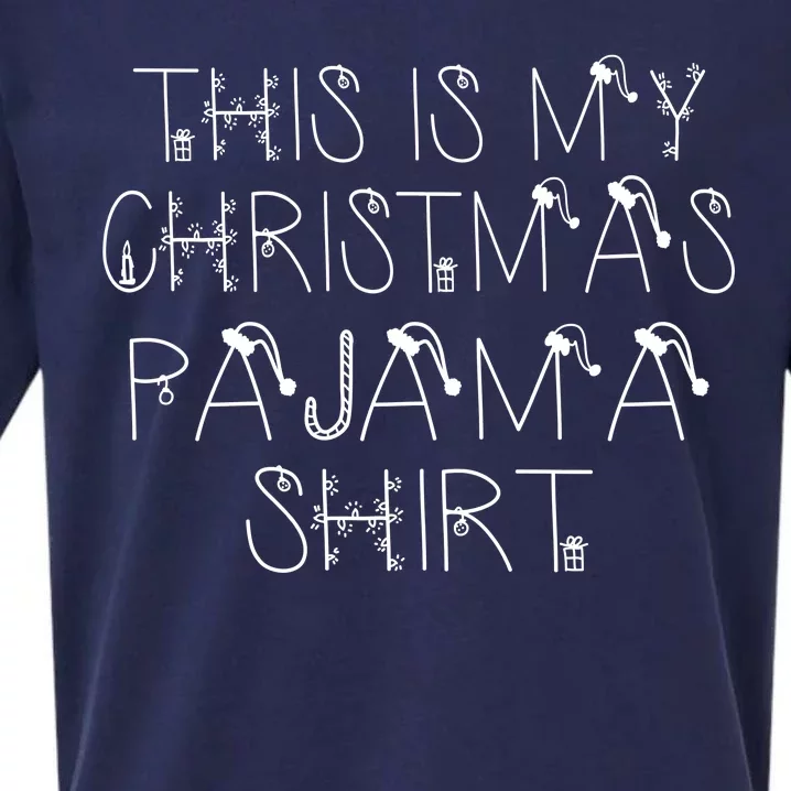 This Is My Christmas Pajama Shirt Funny Sueded Cloud Jersey T-Shirt