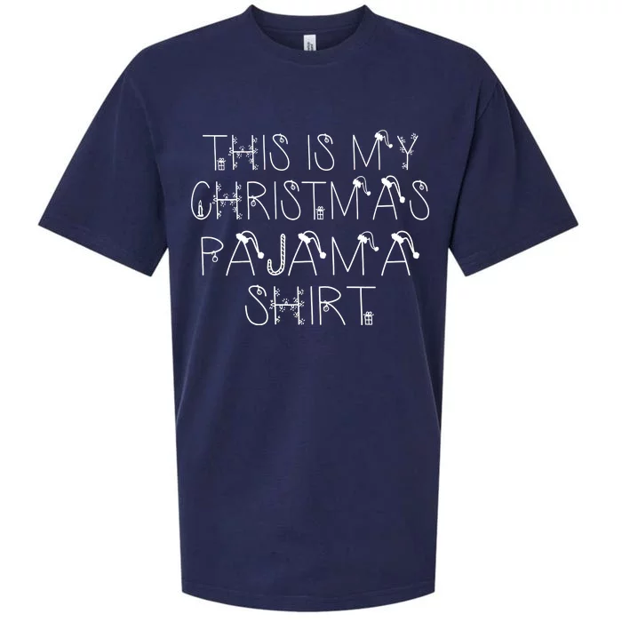 This Is My Christmas Pajama Shirt Funny Sueded Cloud Jersey T-Shirt