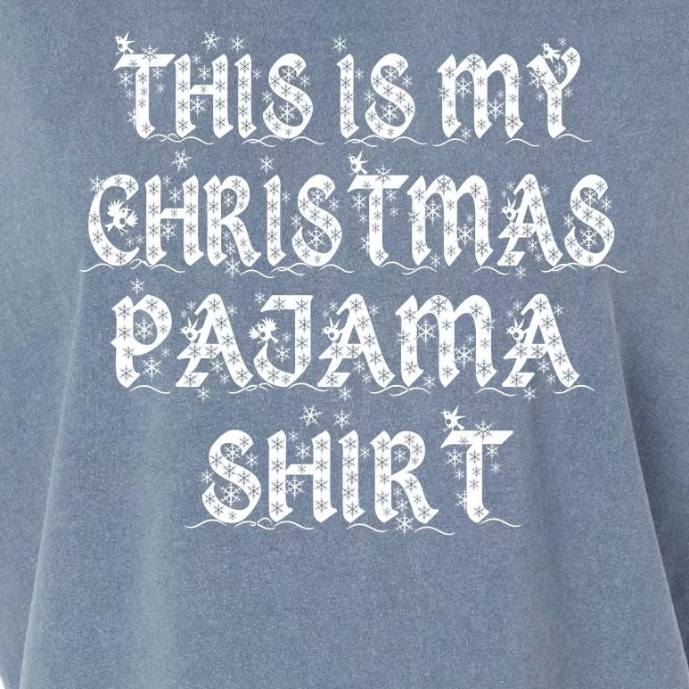 This is my Christmas Pajama Shirt Snow Letters Garment-Dyed Women's Muscle Tee