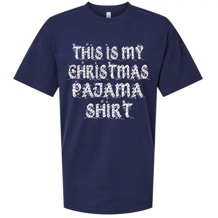 This is my Christmas Pajama Shirt Snow Letters Sueded Cloud Jersey T-Shirt