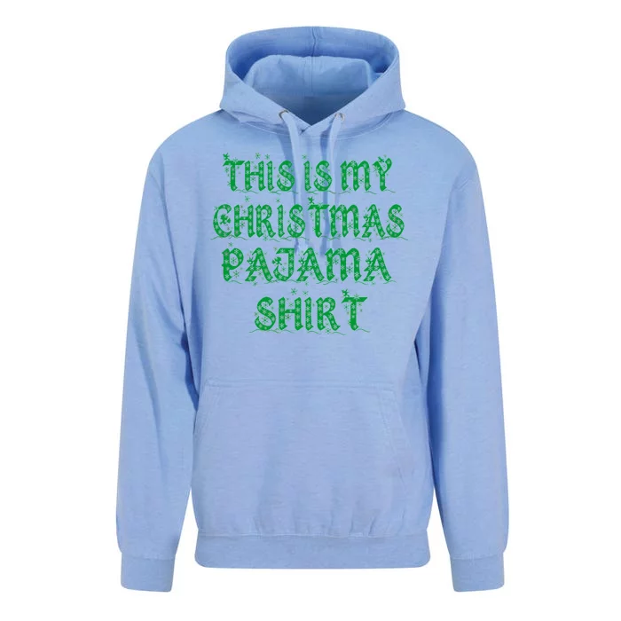 This is my Christmas Pajama Shirt Snow Letters Unisex Surf Hoodie