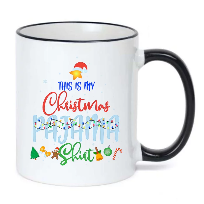 This is My Christmas PJ Shirt Black Color Changing Mug