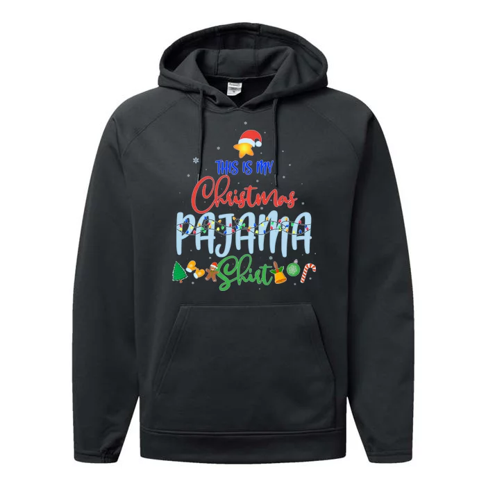 This is My Christmas PJ Shirt Performance Fleece Hoodie