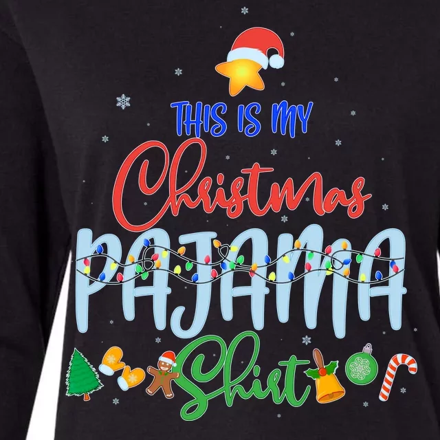 This is My Christmas PJ Shirt Womens Cotton Relaxed Long Sleeve T-Shirt