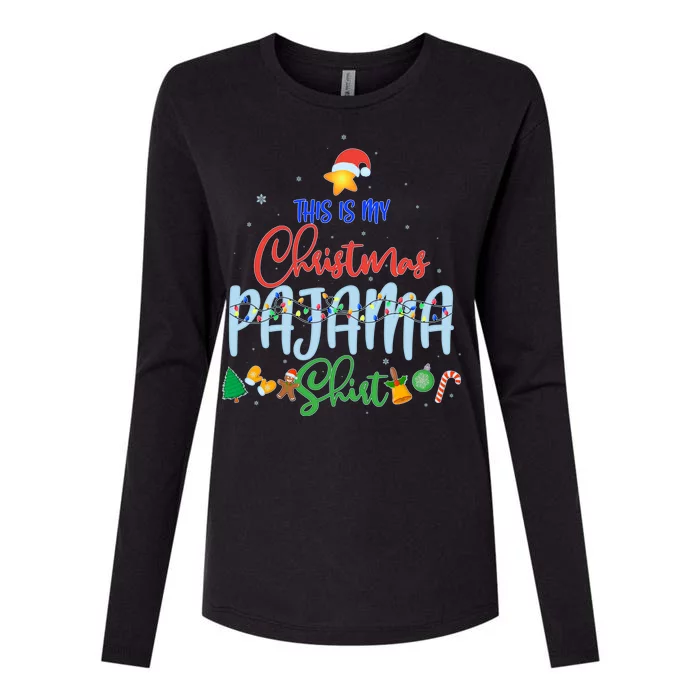 This is My Christmas PJ Shirt Womens Cotton Relaxed Long Sleeve T-Shirt