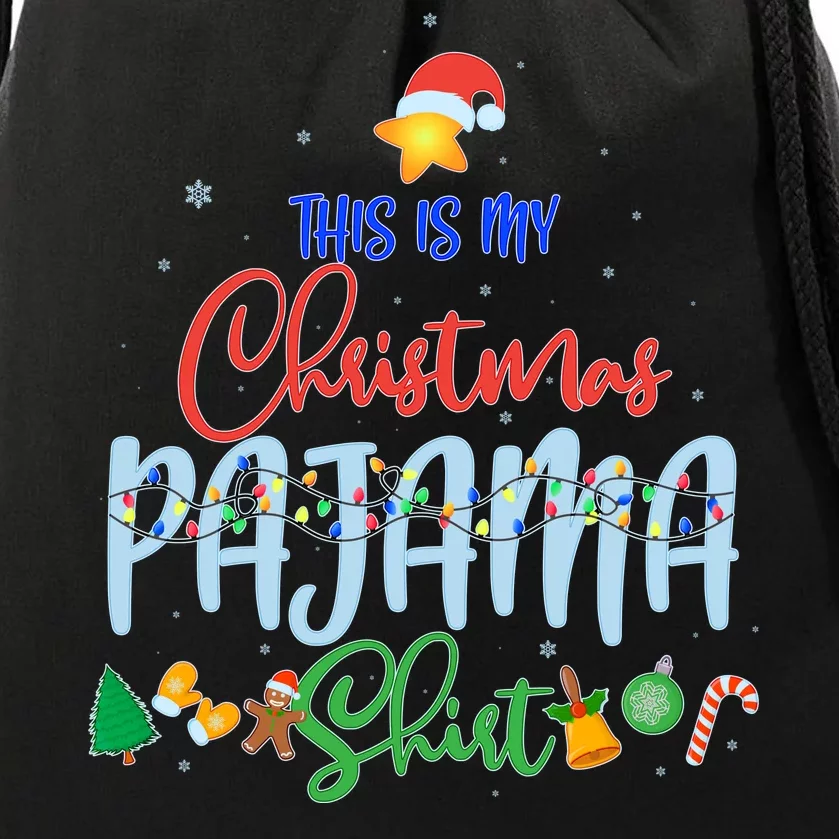 This is My Christmas PJ Shirt Drawstring Bag