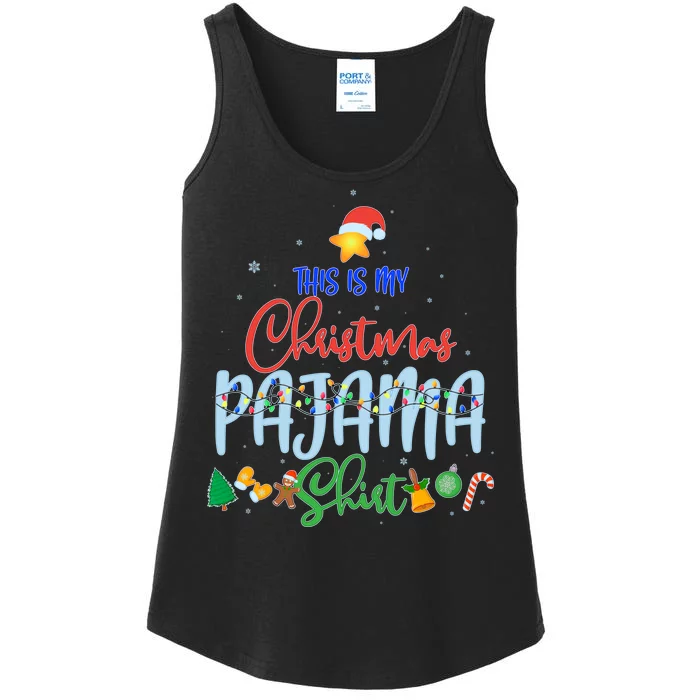 This is My Christmas PJ Shirt Ladies Essential Tank