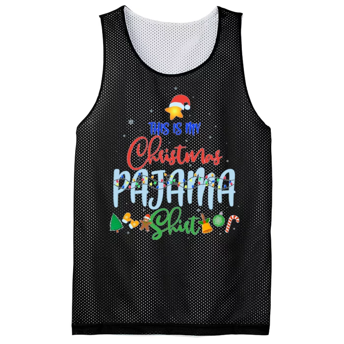 This is My Christmas PJ Shirt Mesh Reversible Basketball Jersey Tank