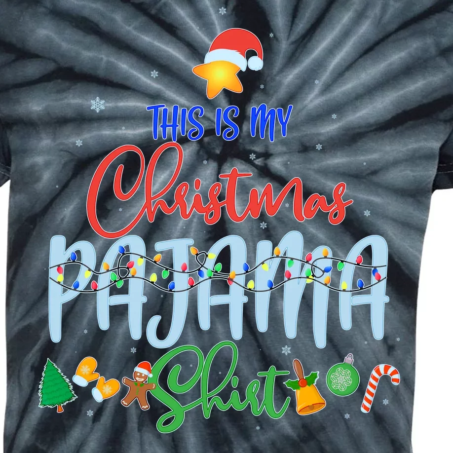 This is My Christmas PJ Shirt Kids Tie-Dye T-Shirt