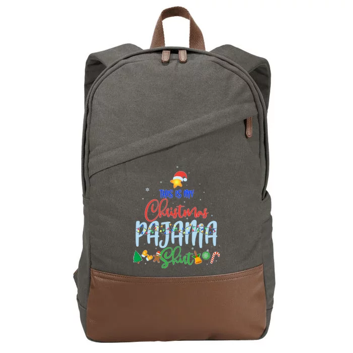 This is My Christmas PJ Shirt Cotton Canvas Backpack