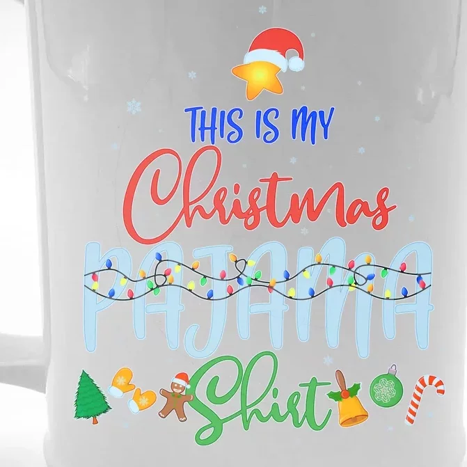 This is My Christmas PJ Shirt Front & Back Beer Stein