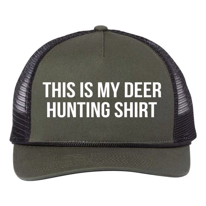 This Is My Deer Hunting Shirt Funny Retro Rope Trucker Hat Cap