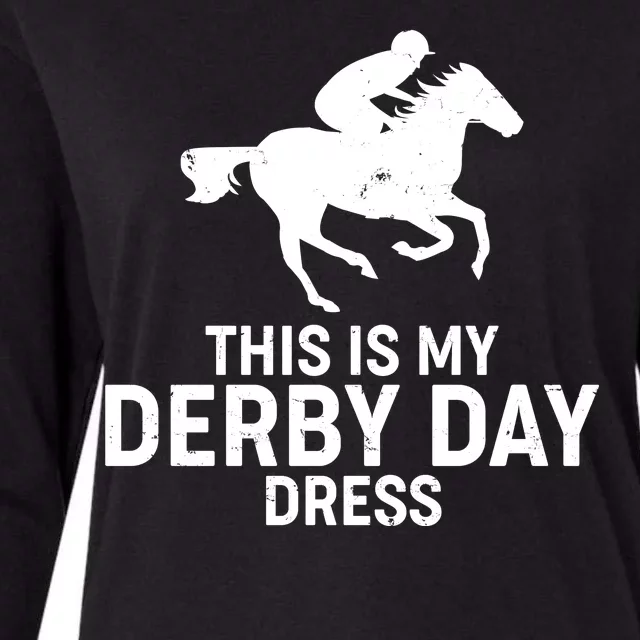 This is My Derby Day Dress Kentucky Derby Horse Racing Womens Cotton Relaxed Long Sleeve T-Shirt