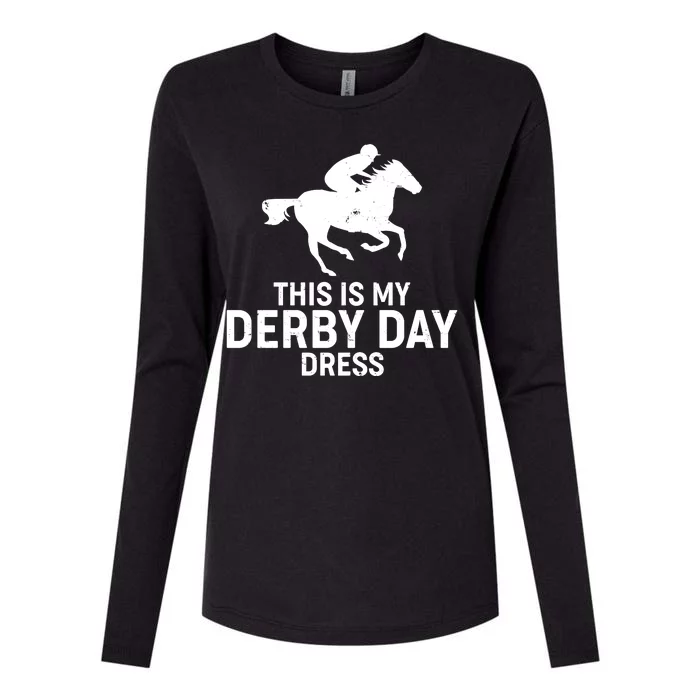 This is My Derby Day Dress Kentucky Derby Horse Racing Womens Cotton Relaxed Long Sleeve T-Shirt