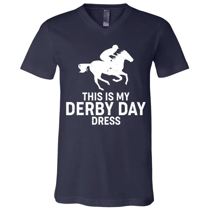 This is My Derby Day Dress Kentucky Derby Horse Racing V-Neck T-Shirt