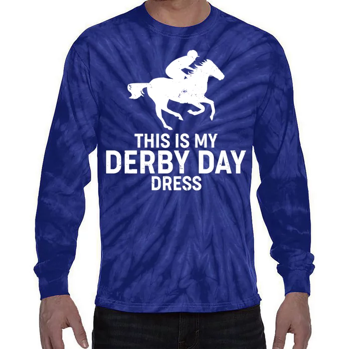 This is My Derby Day Dress Kentucky Derby Horse Racing Tie-Dye Long Sleeve Shirt