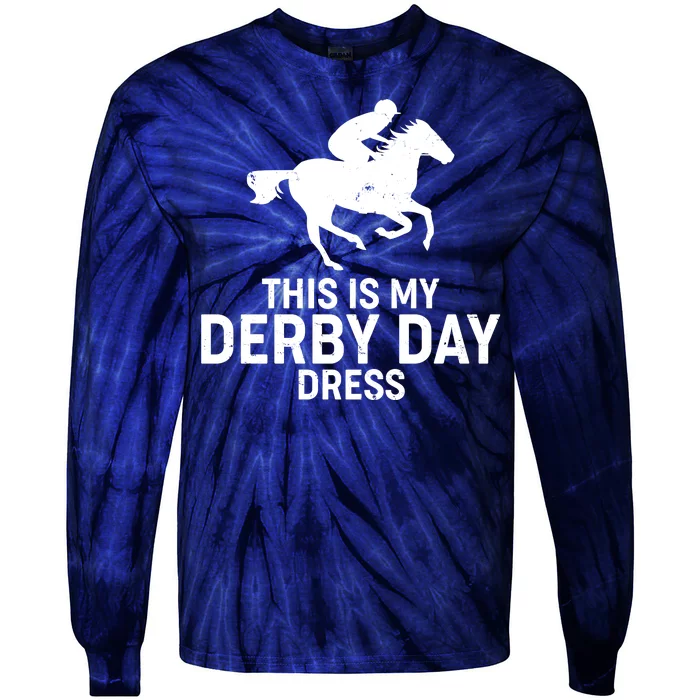 This is My Derby Day Dress Kentucky Derby Horse Racing Tie-Dye Long Sleeve Shirt