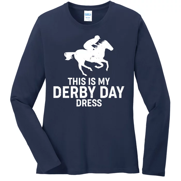 This is My Derby Day Dress Kentucky Derby Horse Racing Ladies Long Sleeve Shirt