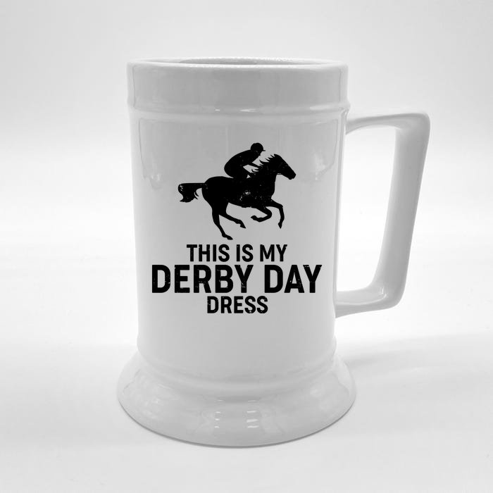 This is My Derby Day Dress Kentucky Derby Horse Racing Front & Back Beer Stein