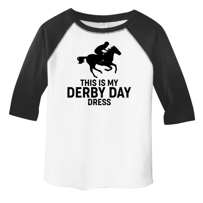 This is My Derby Day Dress Kentucky Derby Horse Racing Toddler Fine Jersey T-Shirt